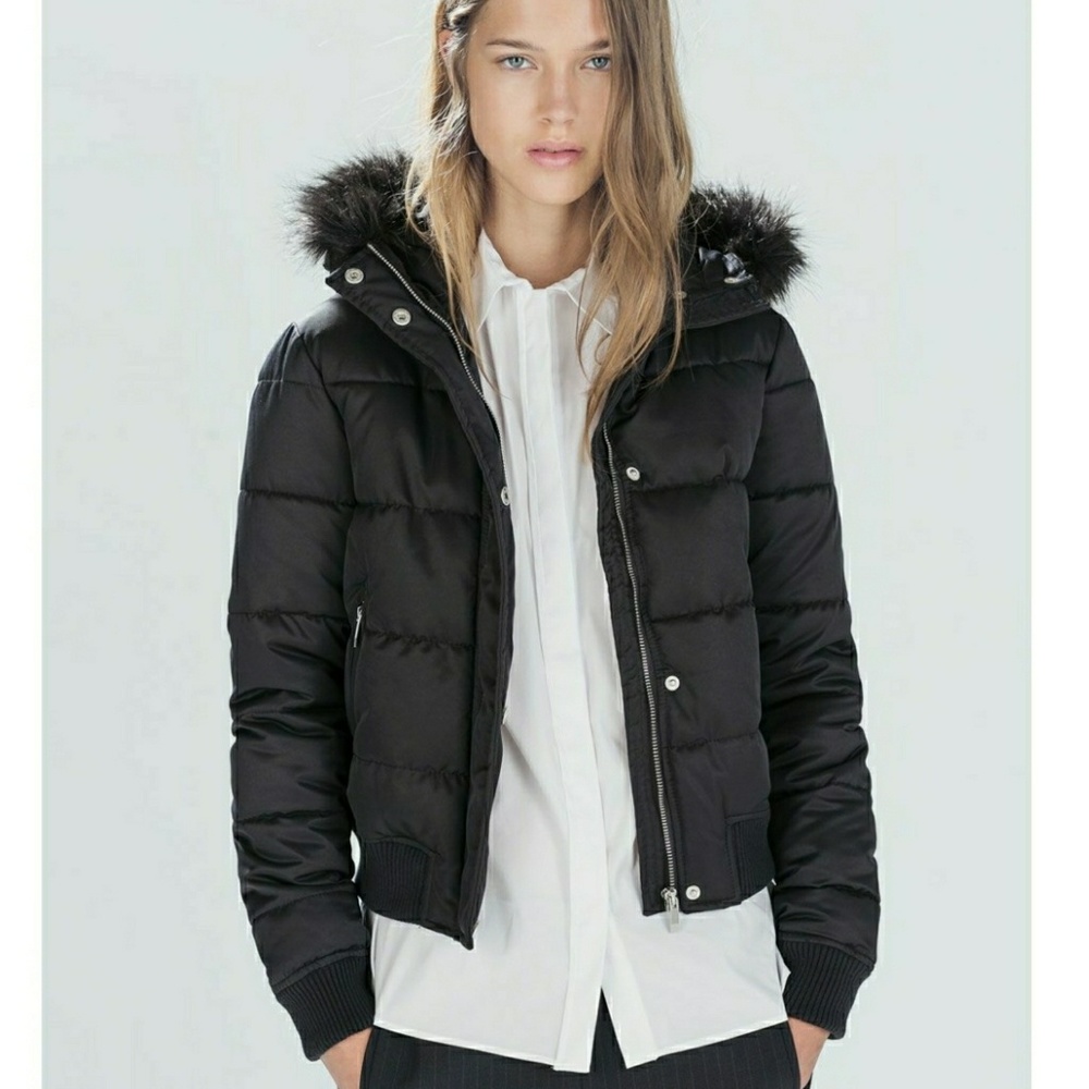 ZARA Hooded Bomber Jacket